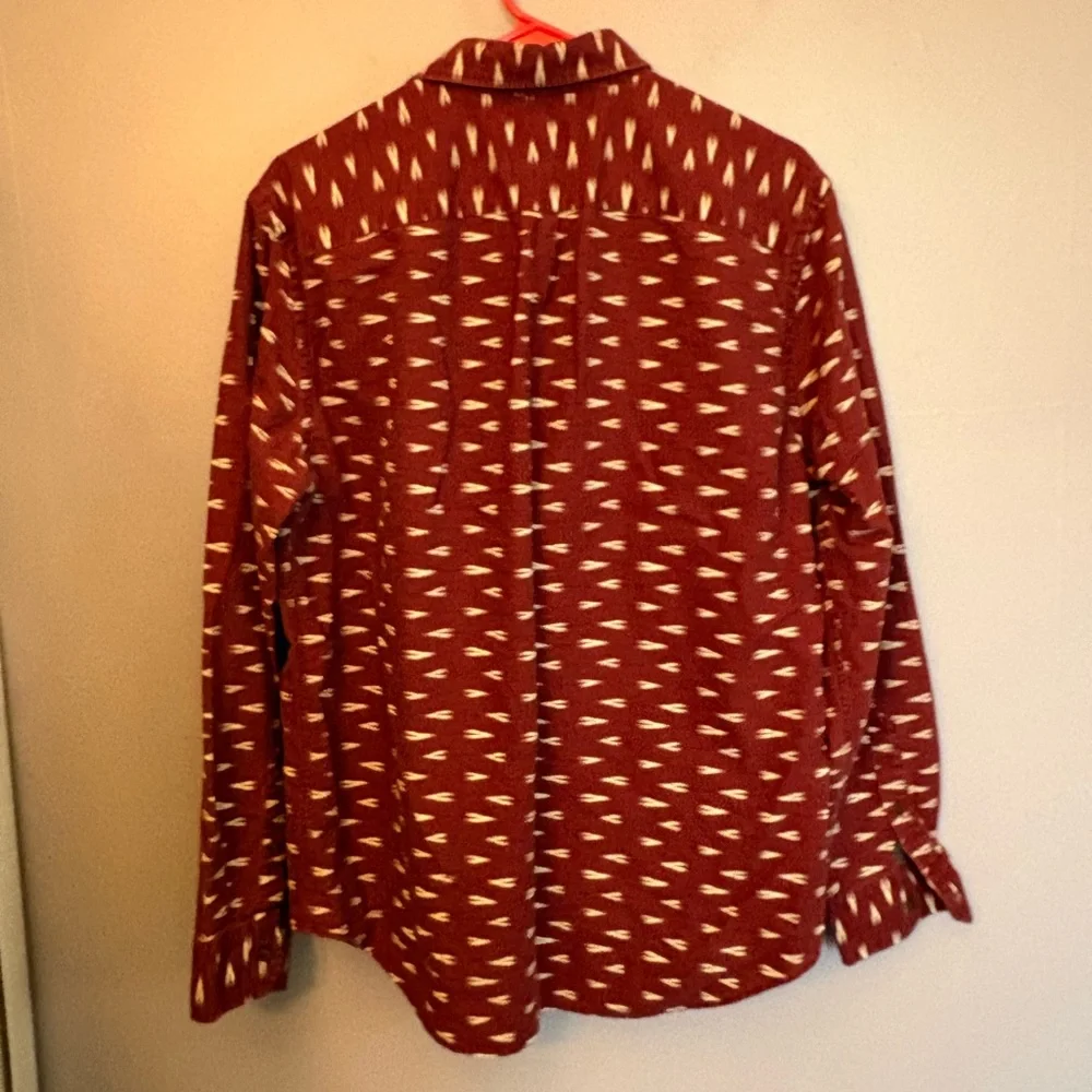 VTG 90s coded American Eagle‎ Large burgundy red button up shirt Pattern Western
